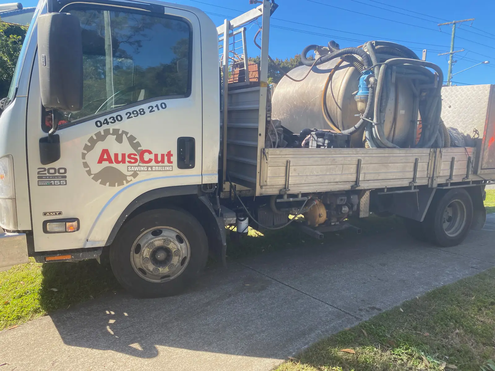The Aus Cut truck, fitted out for concrete sawing and drilling